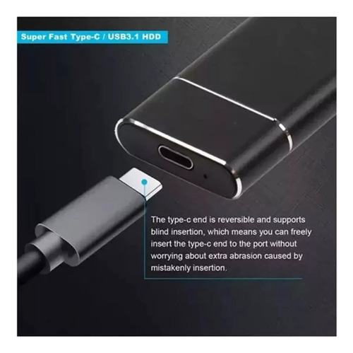 Para 2tb Mini Disco Duro Externo De Portátil Ssd Negro