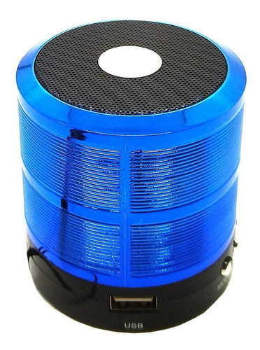 Mini Caixa De Som Portátil Bluetooth Mp3 Ws - 887 Azul