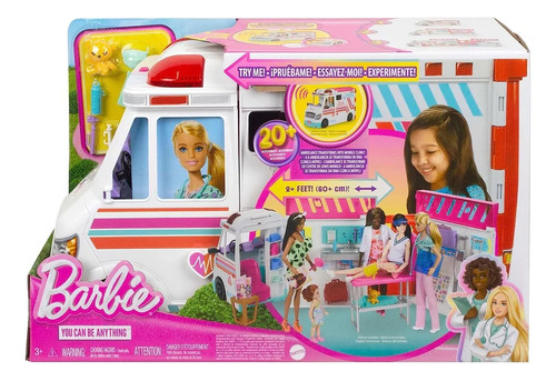 Barbie Clinica Vehiculo Ambulancia Sonidos Y Luces