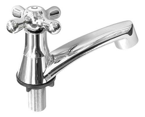Llave Plástica Para Lavabo Monocomando Iusa Acabado Cromado Color Plateado
