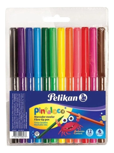 Marcador Marcadores Pelikan Pintaloco X 12 Colores No Toxico