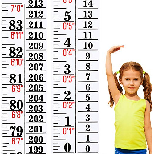 Tabla De Crecimiento Altura Regla Adhesiva Medir Niños Niñas