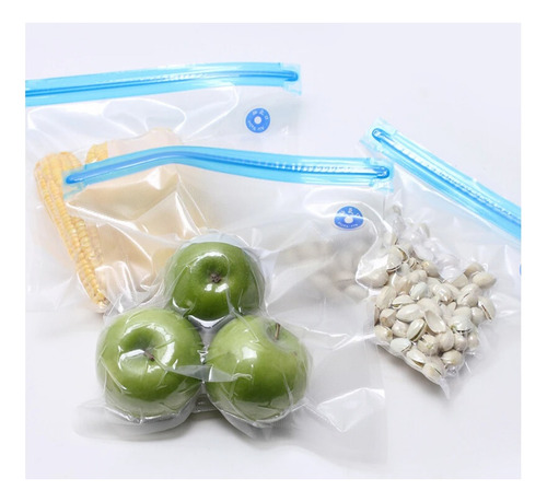 Bolsas De Vacío 15 Piezas Con Bomba Extractora Y Clips