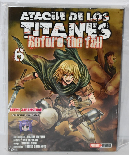 Ataque De Los Titanes Before The Fall # 6 - Panini - Manga