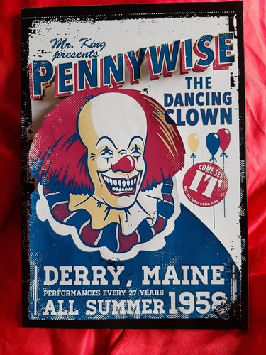 It Pennywise Cuadros 30 X 20 3d 4