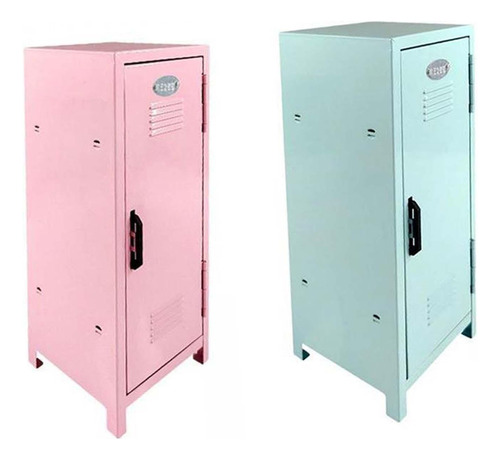 2x Gabinete De Almacenamiento De Maquillaje Rosa Y Azul