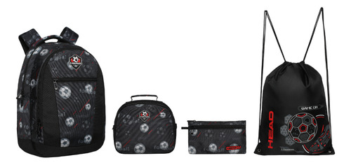 Pack Top Escolar Futbol Negro Negro Head