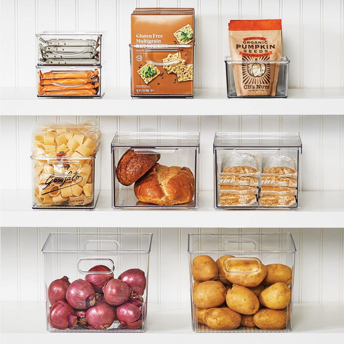 Organizador Apilable Para Cocina Set De 2 Transparente