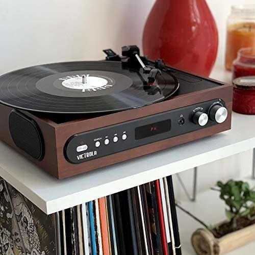 Tocadiscos Victrola Todo En 1 Bluetooth Con Parlantes