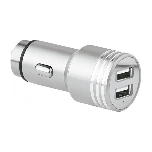 Cargador Carro Doble Usb+ Punta Rompe Vidrios De Emergencia