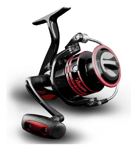 Reel Spinit Triumph Frontal 403 Variada Rio Mar 3 Rulemanes Color Negro Lado De La Manija Derecho/izquierdo