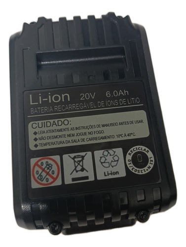 Bateria Íon de Lítio 6Ah 20V Dewalt Modelo DCB206
