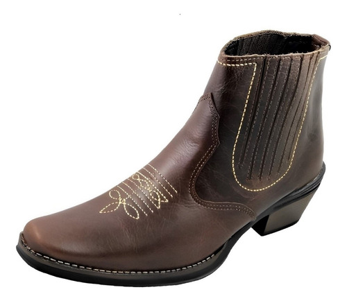 Bota Masculina Country Cowboy Rodeio Botina Vaqueiro Sertane