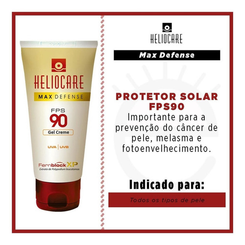 Heliocare Max Defense Gel Creme Fps 90 Heliocare - Protetor