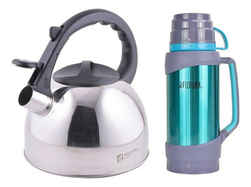 Tetera Facusa 3 Litros Con Termo Futura 1.80 Litros Pack