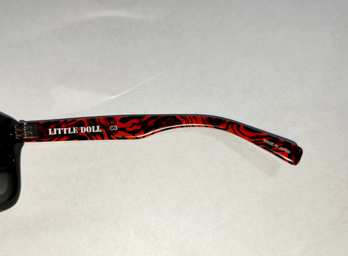 Lentes De Sol Vulk Little Doll Acetato Clásica Único Liso Negro Y Rojo Negro Negro Negro (Usado)