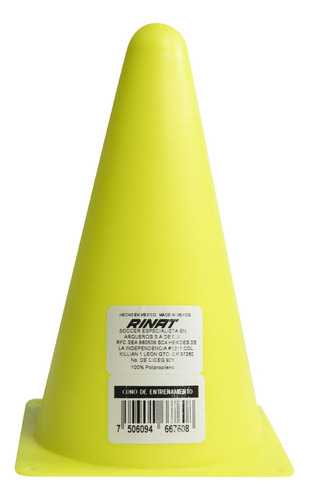 Cono De Entrenamiento Rinat Rigido 6pz Amarillo Amarillo