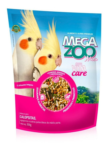 Ração Megazoo Mix Para Agapornis E Calopsitas - 350g