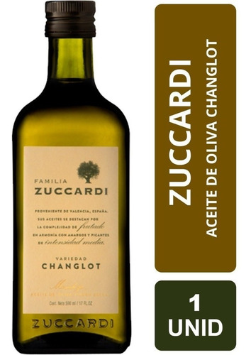 Imagen 3 de 4 de Aceite Oliva Familia Zuccardi Changlot 500ml
