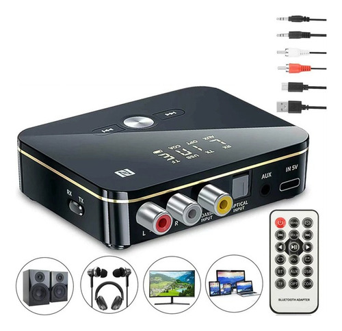 Transmisor Receptor Adaptador Bluetooth Convertidor Optico