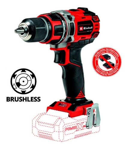Einhell Power X-Change TE-CD 18/50 Li-i BL Solo - Rojo - 200V - 250V - 50 Hz/60 Hz