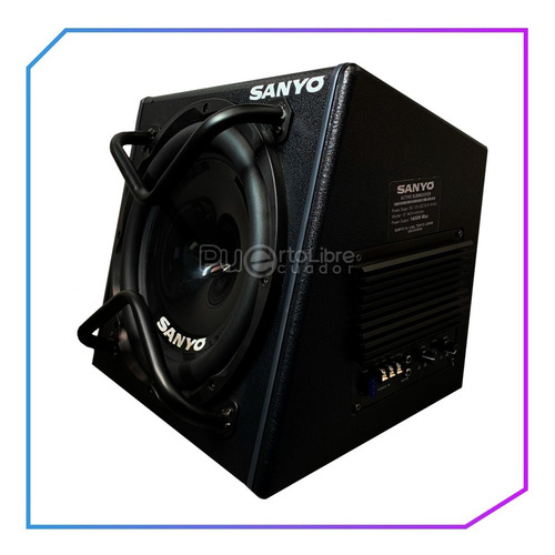 Imagen 7 de 10 de Sanyo Potente Bajo Subwoofer Amplificado 1400w + Kit Cables