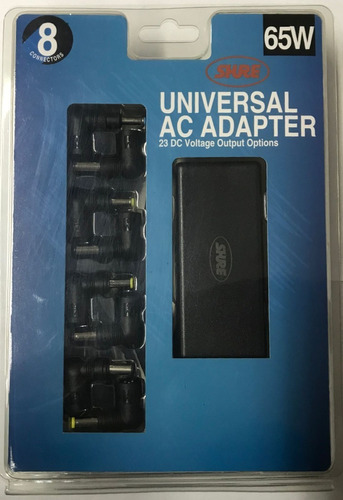 Cargador Universal Para Notebook Shure 65w 8 Conectores