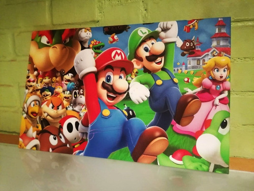 Cuadro Decorativo Canvas 55x35 Cm - Cuadro Super Mario Bros