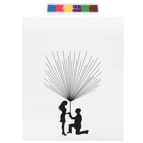 Libro De Invitados De Boda Diy Patrón De Novio Y Novia Huell