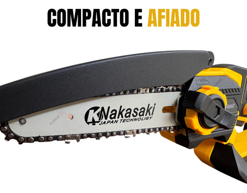 Mini Motosserra A Baterias 30v Com Cabo Extensor Adaptativo