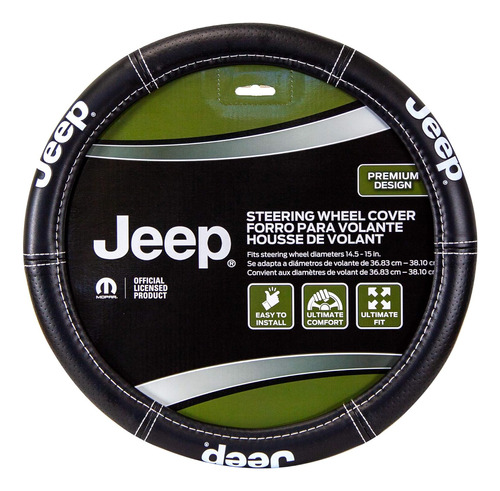 006695r01 Jeep Deluxe - Funda De Volante De Alta Calidad Con