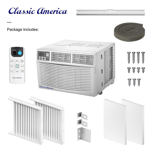 Aire Acondicionado 8000 Btu Wifi Alexa Ahorro Energía Ventan Blanco