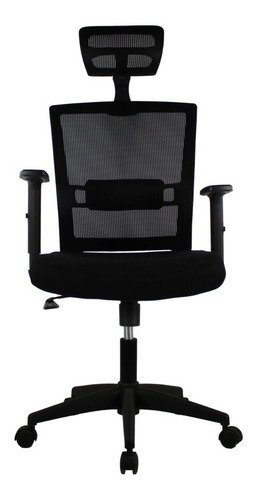 Silla Ejecutiva Mundo In Jm-318 Respaldo Tipo Mesh Cabecera Color Negro