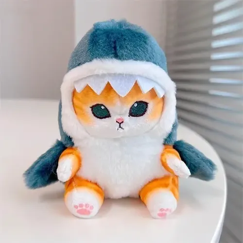 Peluche Gato Tiburón De 22 Cm, Juguete De Felpa Suave, Antestrés Y Decorativo, Regalo Ideal Para Niños, Niñas Y Fans De Animales