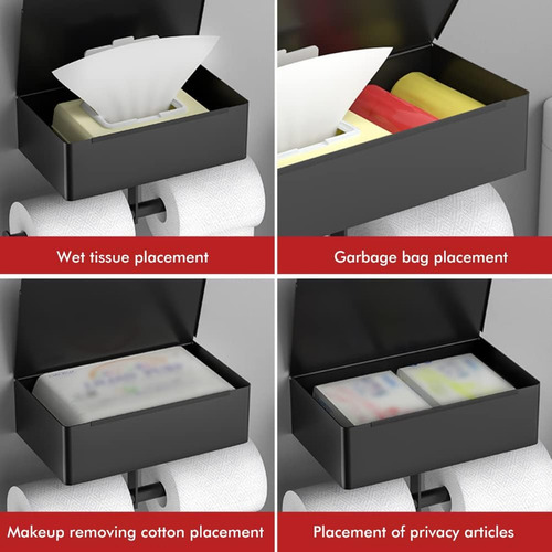 Soporte De Papel Higiénico Heitign Con Caja De Limpieza Húme