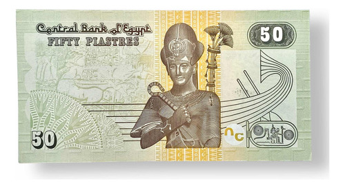 Wow Billete Africano Del País De Egipto De 50 Piastras (Usado)