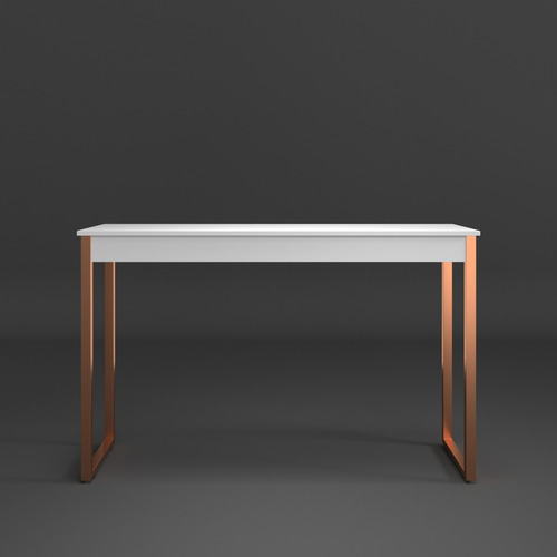 Aparador Buffet Retrô Cobre Industrial Escandinavo Retrô Cor Branco com Cobre