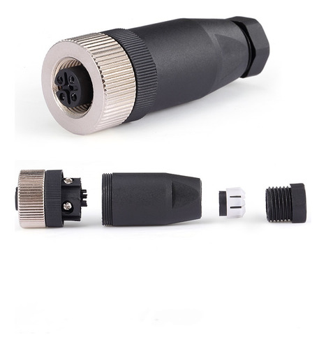 Conector M12 De 4 Pines Angulo Recto Macho Hembra Enchufe