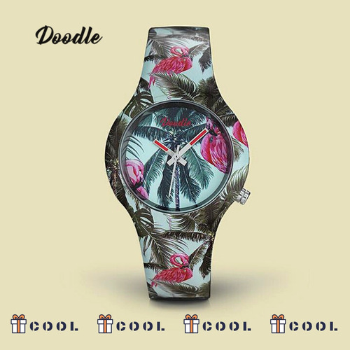 Imagen 1 de 5 de Reloj Mujer Doodle Watch Tropical Beauty Analogico