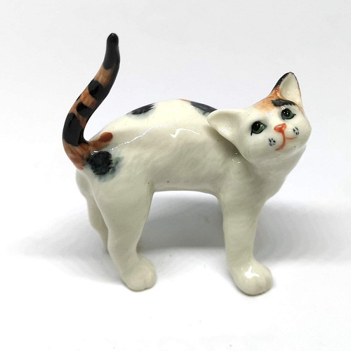 Zoocraft - Figura De Gato En Miniatura De Ceramica, Tres Co