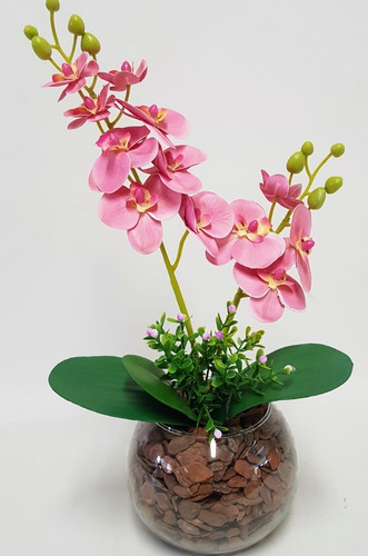 Orquídeas Vaso De Vidro Luxo Arranjo De Flores Artificiais | Parcelamento  sem juros