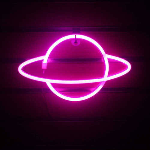 Una lámpara LED Planet Neon Light Adornos en forma de universo N Dome Color El color de la estructura A