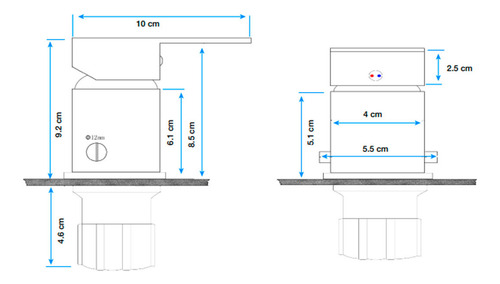 Griferia De Bidet Monocomando Cromo Aqualia Trento