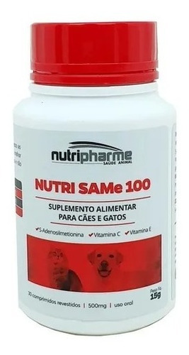 Nutri Same 100 - 30 Comp Cães Gatos (nutrisame) Nutripharme