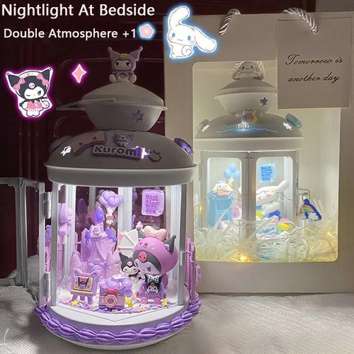 Lámpara De Noche 3d My Melody Diy Sanrio Kuromi For Salón