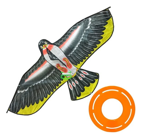 Combo Barrilete Cometa Aguila Mediana Forma Frisbee Clasico