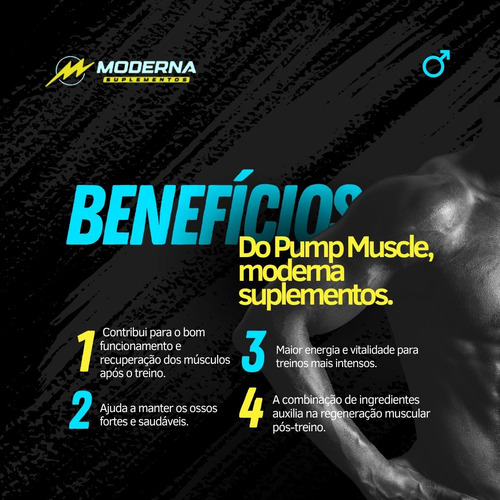 Pump Muscle Moderna - Performance E Força 60 Cápsulas Sabor Sem Sabor