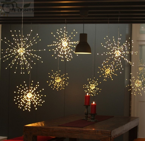 Luces Decorativas Led Fuegos Artificiales 180 Led 45 Bandas