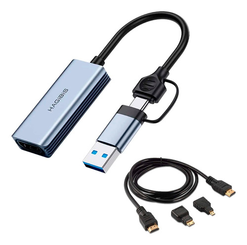 Capturadora De Video Usb 3.0 Hdmi 1080p 60hz Capture Metal