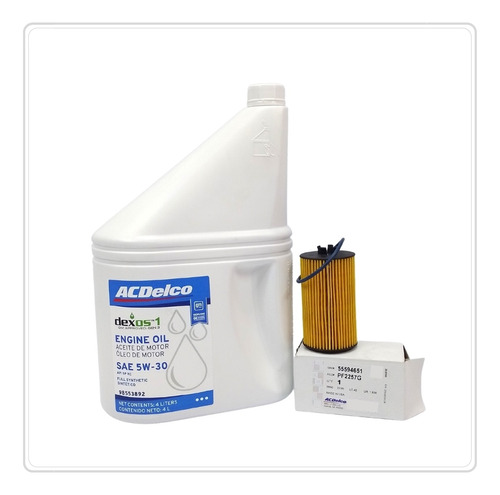 Filtro Aceite Chevrolet Tracker + Aceite Sintetico Acdelco